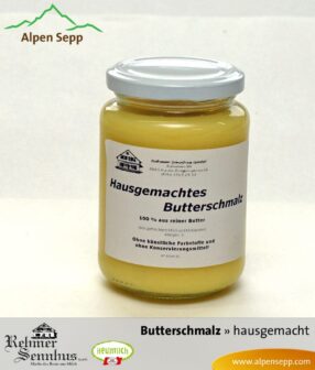 Hausgemachtes Butterschmalz vom Alpen Sepp