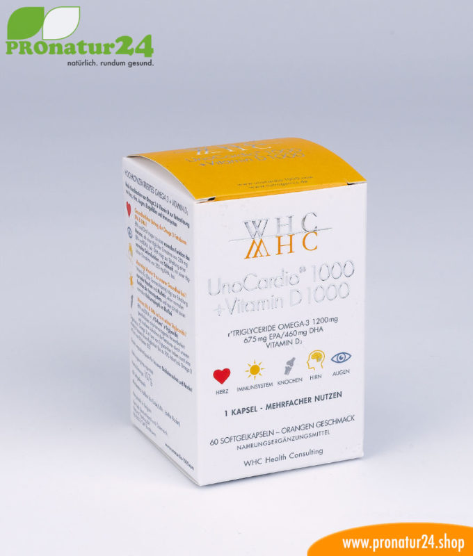 WHC UnoCardio 1000 + Vitamin D 1000 (OMEGA-3 Fettsäuren)