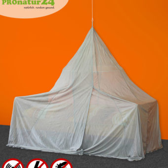 Baldachin Elektrosmog PRO Pyramide zum Schutz vor WLAN, Funk, elektrischen Feldern und Mücken - Moskitonetz