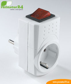 Zwischenstecker mit Schalter, NF geschirmt