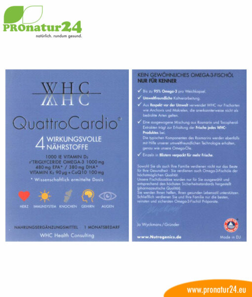 WHC Quattro Cardio von Nutrogenics Verpackung