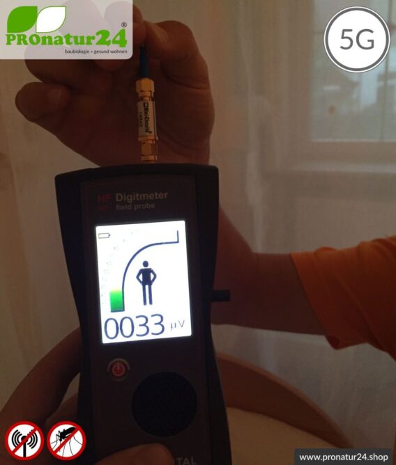 Abschirmender Baldachin Elektrosmog FUNK. Abschirmung Funk bis 38 dB. 5G ready!