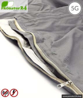Abschirmendes Schlafsack SET Elektrosmog PRO all inclusive. Schutz vor Elektrosmog HF (bis zu 41 dB) für unterwegs. Erdbar. Wirkungsvoll gegen 5G!