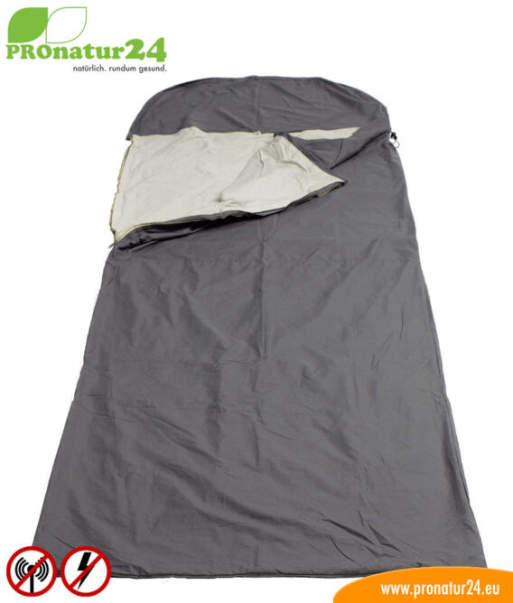 Schlafsack Elektrosmog PRO geöffnet