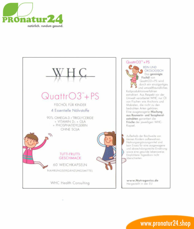 WHC Quattro3 + PS Omega3 für Kinder Verpackung