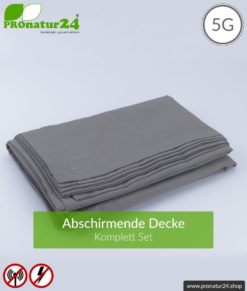 Abschirmende Decke TDG Set all inclusive. Schutz vor HF Elektrosmog durch Funk bis zu 41 dB (WLAN, Handy). Erdbar. Wirkungsvoll gegen 5G!
