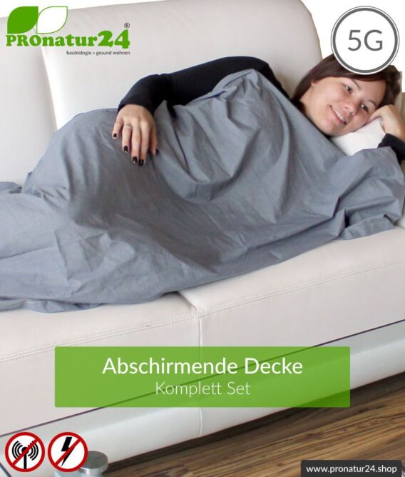 Abschirmende Decke TDG Set all inclusive. Schutz vor HF Elektrosmog durch Funk bis zu 41 dB (WLAN, Handy). Erdbar. Wirkungsvoll gegen 5G!