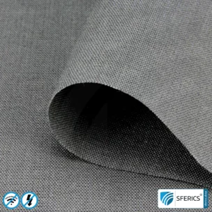 STEEL GRAY Abschirmstoff | ideal zur Herstellung von Vorhängen, Bettwaren und Decken | HF Schirmdämpfung gegen Elektrosmog bis zu 42 dB | Wirkungsvoll gegen 5G!