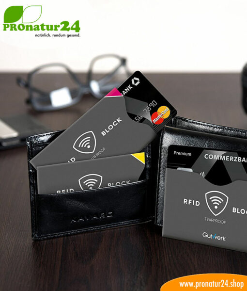 RFID NFC Schutzhülle für Kreditkarte, Reisepass und mehr