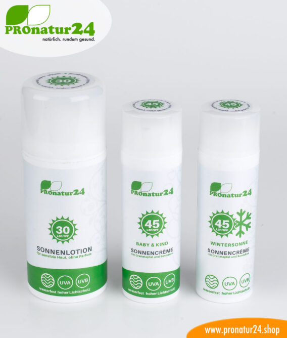 Sonnencreme LSF 45 - WINTER SONNE. Mineralischer Lichtschutz, UVA, UVB für den Wintersport - VEGAN und OHNE CHEMIE