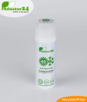 Sonnencreme LSF 45 - WINTER SONNE. Mineralischer Lichtschutz, UVA, UVB für den Wintersport - VEGAN und OHNE CHEMIE