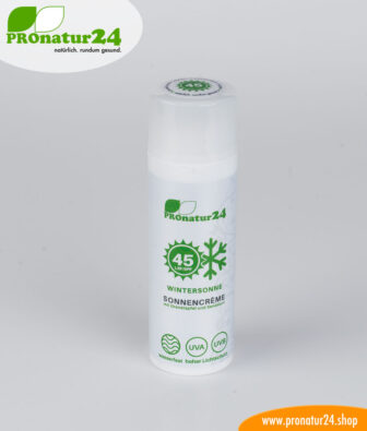 Sonnencreme LSF 45 - WINTER SONNE. Mineralischer Lichtschutz, UVA, UVB für den Wintersport - VEGAN und OHNE CHEMIE