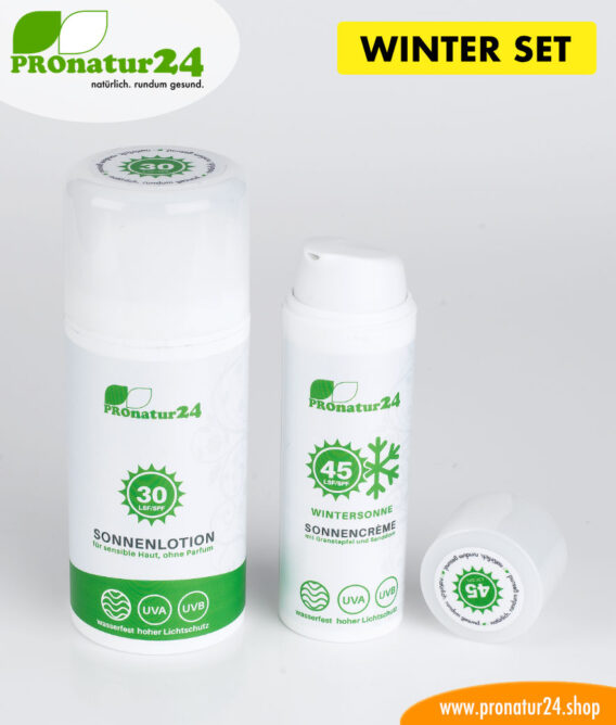 Sonnencreme SET Winter mit LSF 30 und LSF 45 Wintersonne