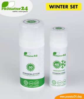 Sonnencreme SET Winter mit LSF 30 und LSF 45 Wintersonne