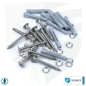 Magnetfeld Abschirmfolie MCL61 | Schirmdämpfung magnetische Wechselfelder mit 30 dB und Funkstrahlung HF bei 70 dB und höher | Wirkungsvoll gegen 5G! 11 Erdungsset GCL | für die Magnetfeld Abschirmfolie MCL61