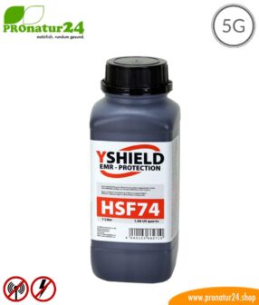 Abschirmfarbe HSF74, HF Abschirmung bis 45 dB, NF Erdung notwendig. Ohne Konservierungsstoffe von YSHIELD. 5G ready!
