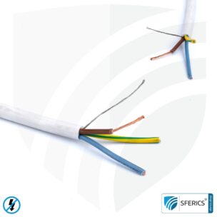 (H)05VV-F3G geschirmtes und sehr biegsames Elektrokabel | flexible Leitung zur Begrenzung elektrischer Wechselfelder NF | für nicht ortsgebundene, mobile Verbraucher