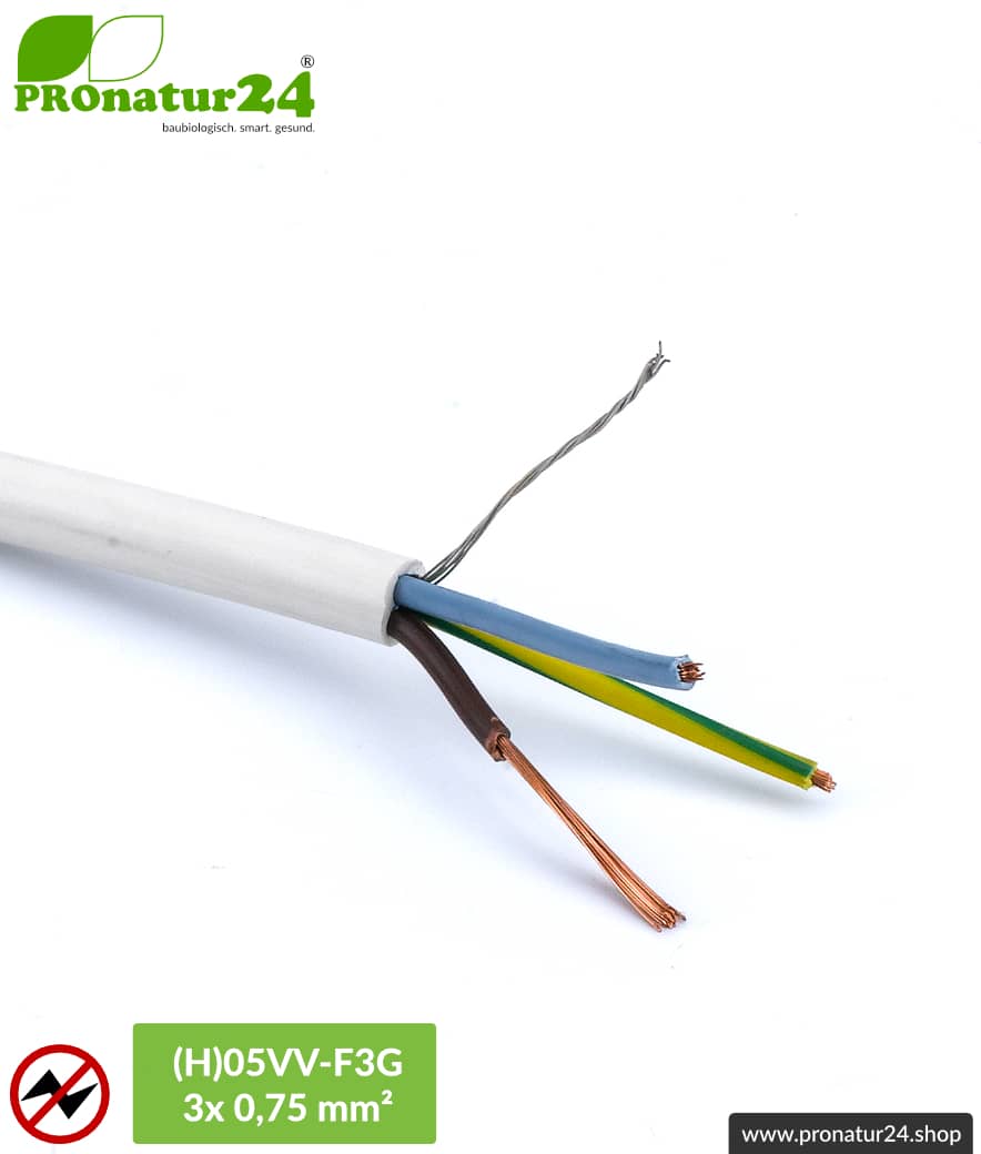▷ (H)05VV-F3G geschirmtes flexibles Elektrokabel