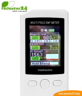 TENMARS TM-190 Multi-Field EMF Meter. Display.
