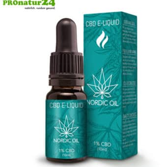 CBD E-LIQUID der Cannabis Pflanze mit 1 % bzw. 100 mg CBD. Ohne THC. Für E-Zigaretten und E-Pfeifen. Für Nichtraucher geeignet!