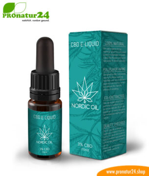 CBD E-LIQUID der Cannabis Pflanze mit 3 % bzw. 300 mg CBD. Ohne THC. Für E-Zigaretten und E-Pfeifen. Für Nichtraucher geeignet! 12 CBD E-LIQUID der Cannabis Pflanze mit 3 % CBD Anteil. Ohne THC.