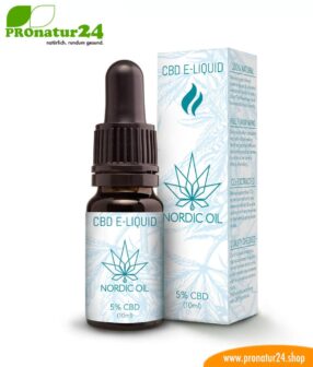 CBD E-LIQUID der Cannabis Pflanze mit 5 % CBD Anteil. Ohne THC.