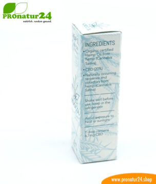CBD HANFÖL der Cannabis Pflanze mit 20 % CBD Anteil. Ohne THC. Biologisch und vegan produziert von Nordic Oil. 14 CBD Hanföl der Cannabis Pflanze mit 20 % CBD Anteil. Ohne THC.
