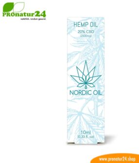CBD Hanföl der Cannabis Pflanze mit 20 % CBD Anteil. Ohne THC.