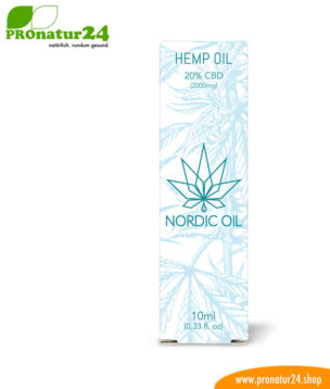 CBD HANFÖL der Cannabis Pflanze mit 20 % CBD Anteil. Ohne THC. Biologisch und vegan produziert von Nordic Oil. 12 CBD Hanföl der Cannabis Pflanze mit 20 % CBD Anteil. Ohne THC.