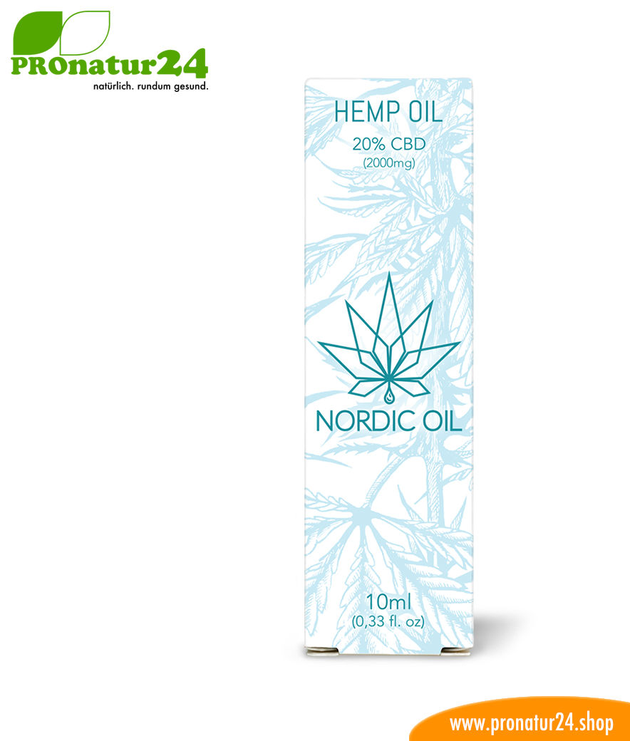 CBD HANFÖL der Cannabis Pflanze mit 20 % CBD Anteil. Ohne THC. Biologisch und vegan produziert von Nordic Oil. 6 CBD Hanföl der Cannabis Pflanze mit 20 % CBD Anteil. Ohne THC.