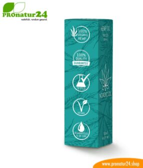 CBD Hanföl der Cannabis Pflanze mit 5 % CBD Anteil. Ohne THC.