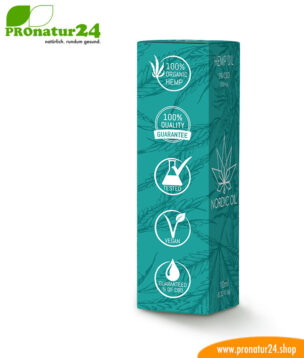 CBD HANFÖL der Cannabis Pflanze mit 5 % CBD Anteil. Ohne THC. Biologisch und vegan produziert von Nordic Oil. 13 CBD Hanföl der Cannabis Pflanze mit 5 % CBD Anteil. Ohne THC.