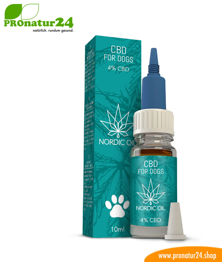 CBD Hanföl für HUNDE und WELPEN. Positive Wirkung für Hunde mit 4 % CBD Anteil. Ohne THC. Biologisch produziert von Nordic Oil. 3 CBD Hanföl für HUNDE. Positive Wirkung für die Fellnase mit 4 % CBD Anteil. Ohne THC. Biologisch produziert von Nordic Oil.