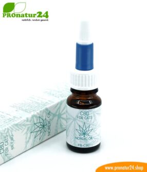 CBD Hanföl für HUNDE. Positive Wirkung für die Fellnase mit 4 % CBD Anteil. Ohne THC. Biologisch produziert von Nordic Oil.