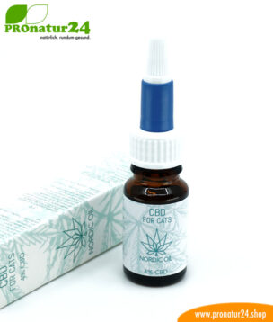 CBD Hanföl für KATZEN und KÄTZCHEN. Positive Wirkung für die Katze mit 4 % CBD Anteil. Ohne THC. Biologisch produziert von Nordic Oil. 7 CBD Hanföl für HUNDE. Positive Wirkung für die Fellnase mit 4 % CBD Anteil. Ohne THC. Biologisch produziert von Nordic Oil.