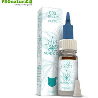 CBD Hanföl für KATZEN und KÄTZCHEN. Positive Wirkung für die Katze mit 4 % CBD Anteil. Ohne THC. Biologisch produziert von Nordic Oil.