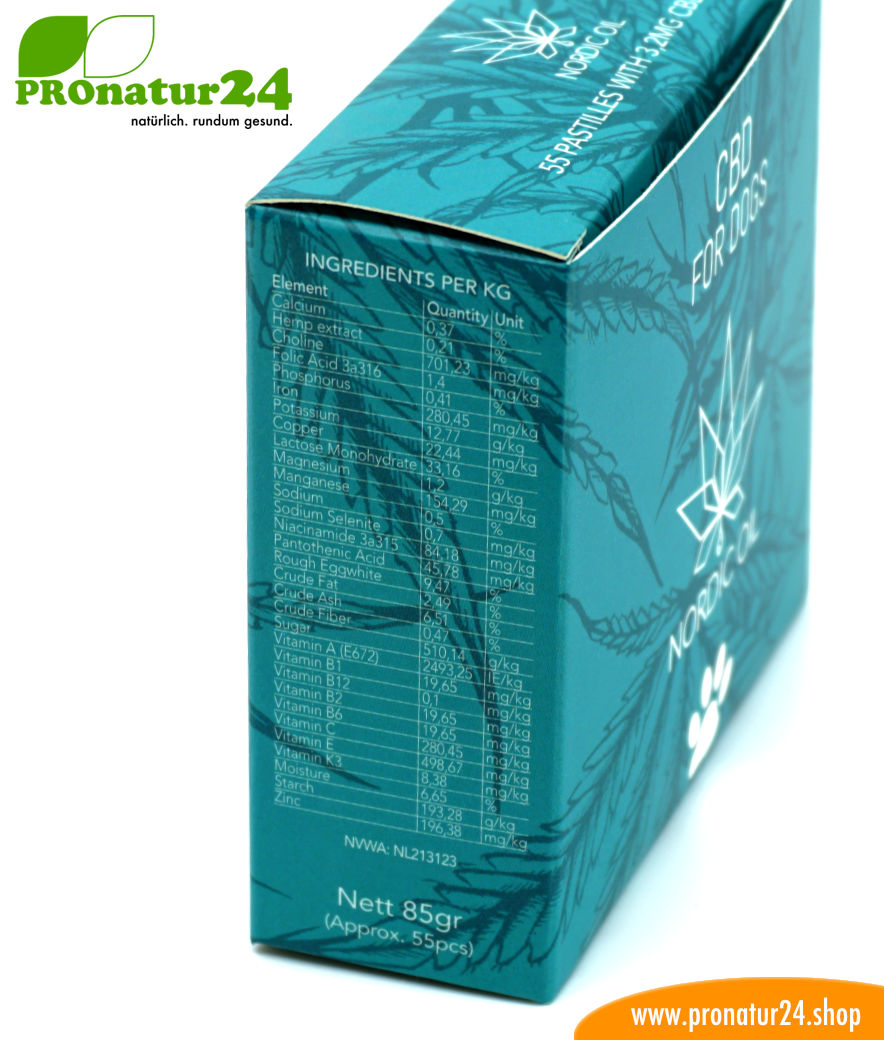 CBD LECKERLIES für Hunde und Welpen. Futterergänzung in Form von Tabletten für die Fellnase. 176 mg CBD in 55 Pastillen. Ohne THC. 4 CBD LECKERLIES für Hunde. Futterergänzung in Form von Tabletten für die Fellnase. 176 mg CBD in 55 Pastillen. Ohne THC.