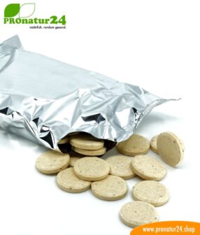CBD LECKERLIES für Hunde. Futterergänzung in Form von Tabletten für die Fellnase. 176 mg CBD in 55 Pastillen. Ohne THC.