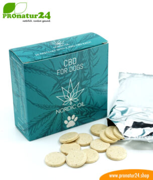 CBD LECKERLIES für Hunde und Welpen. Futterergänzung in Form von Tabletten für die Fellnase. 176 mg CBD in 55 Pastillen. Ohne THC. 9 CBD LECKERLIES für Hunde. Futterergänzung in Form von Tabletten für die Fellnase. 176 mg CBD in 55 Pastillen. Ohne THC.