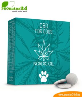 CBD LECKERLIES für Hunde. Futterergänzung in Form von Tabletten für die Fellnase. 176 mg CBD in 55 Pastillen. Ohne THC.