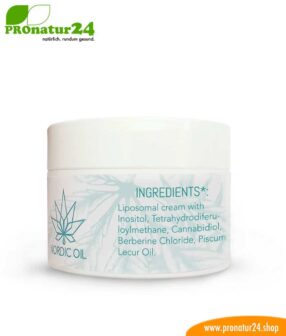 EIR CBD Hautcreme. Entwickelt von Nordic Oil als Hilfe bei bzw. gegen Schuppenflechte (Psoriasis) mittels u.a. Cannabidiol. Ohne THC.