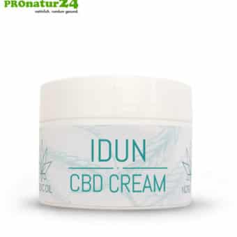 IDUN CBD Feuchtigkeitscreme. Hautcreme für eine optimale Hydratisierung mit der Kraft der Cannabis Pflanze. Ohne THC. Vegan.