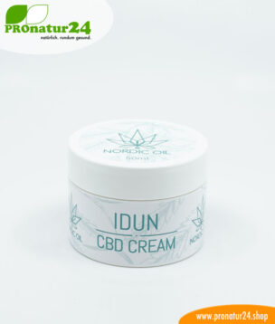 IDUN CBD Feuchtigkeitscreme. Hautcreme für eine optimale Hydratisierung mit der Kraft der Cannabis Pflanze. Ohne THC. Vegan. 13 IDUN CBD Feuchtigkeitscreme. Hautcreme für eine optimale Hydratisierung mit der Kraft der Cannabis Pflanze. Ohne THC. Vegan.