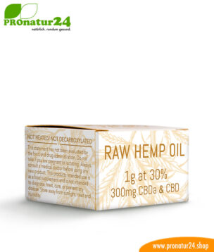 RAW CBD & CBDa Hanföl. Extraktion ohne Wärmezuführung der Cannabis Pflanze mit 30 % CBD Anteil. Ohne THC. Vegan. 10 RAW CBD & CBDa. Extraktion ohne Wärmezuführung der Cannabis Pflanze mit 30 % CBD Anteil. Ohne THC. Vegan.