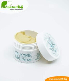 VALKYRIE CBD Hautcreme. Unterstützung und Hilfe bei AKNE auch mit der Kraft der Cannabis Pflanze. Ohne THC. Vegan.