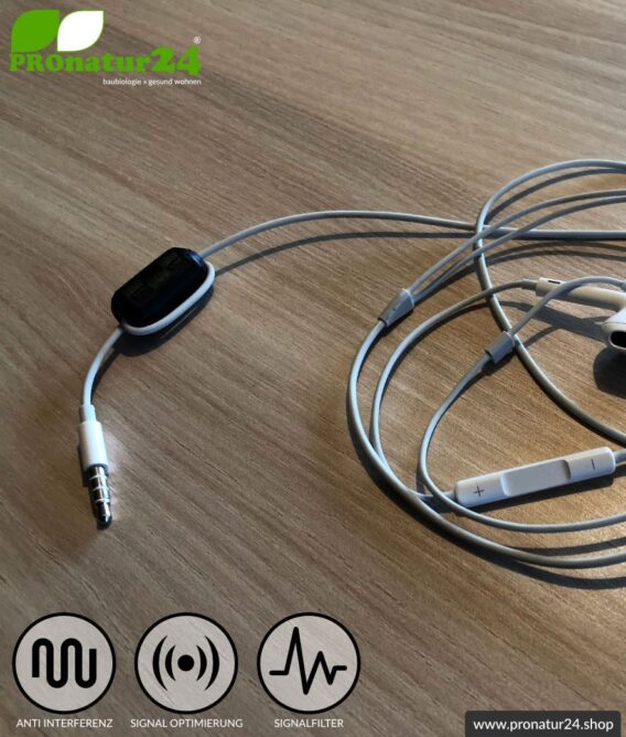 GRATIS Ferritkern Filter gegen Elektrosmog im Headsetkabel, klickbar, für Kabel bis zu 5 mm Durchmesser - 1x FERRITKERN GESCHENK!
