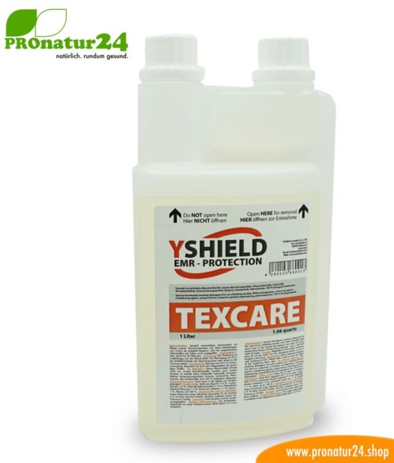 Texcare Waschmittel von YShield. Speziell entwickelt für Abschirmtextilien.