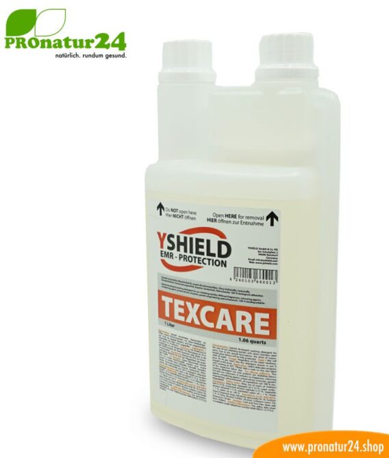 Texcare Waschmittel von YShield. Speziell entwickelt für Abschirmtextilien.