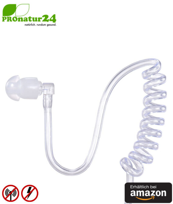 KKmoon AirTube Monaural In-Ear-Headset auf Amazon. Gegen Elektrosmog mittels Luftschlauch. Klinkenstecker. Für iOS und Android.