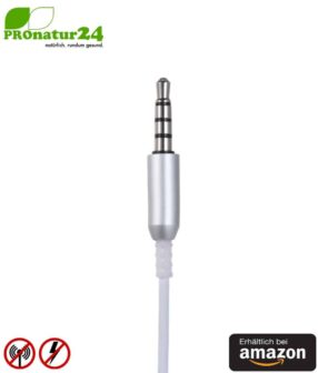 KKmoon AirTube Monaural In-Ear-Headset mit Microphon. Gegen Elektrosmog mittels Luftschlauch. Klinkenstecker. Für iOS und Android. Verfügbar auf Amazon.